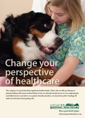 Laukie - Therapy Dog
Laukie was in a commercial for Littleton Regional Healthcare.
